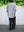 BELTED CREPE TUCK SLACKS, black