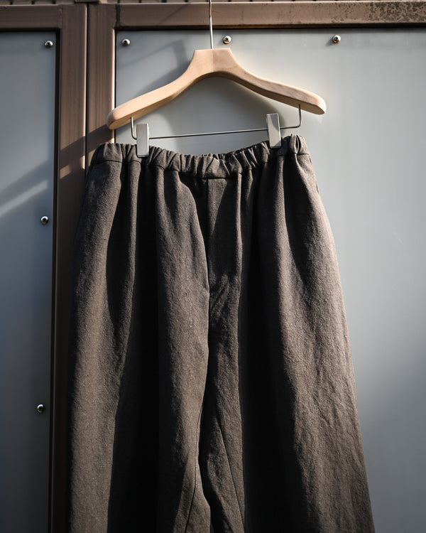 BAGGY EASY PANTS, max high count hemp, brown