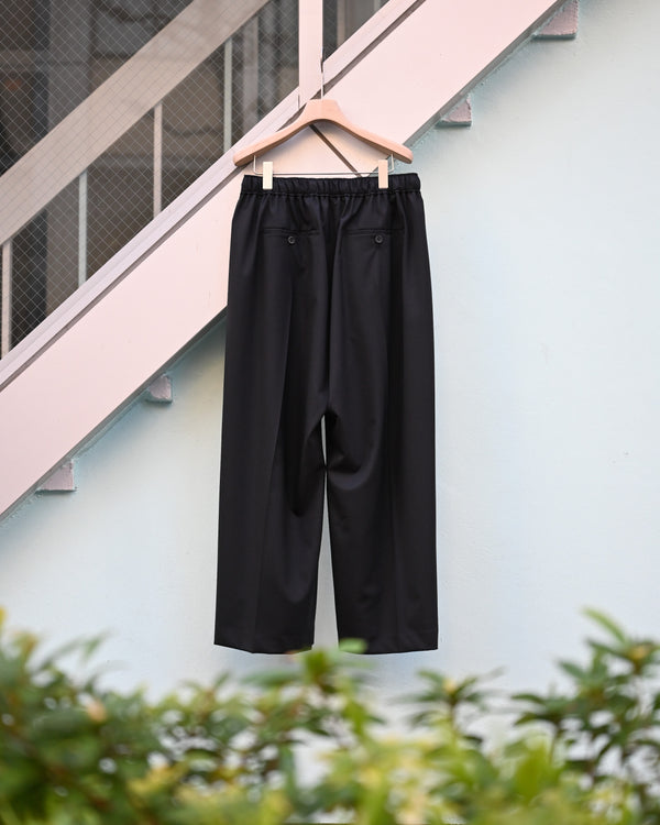 WOOL EXTRA WIDE TROUSERS, black