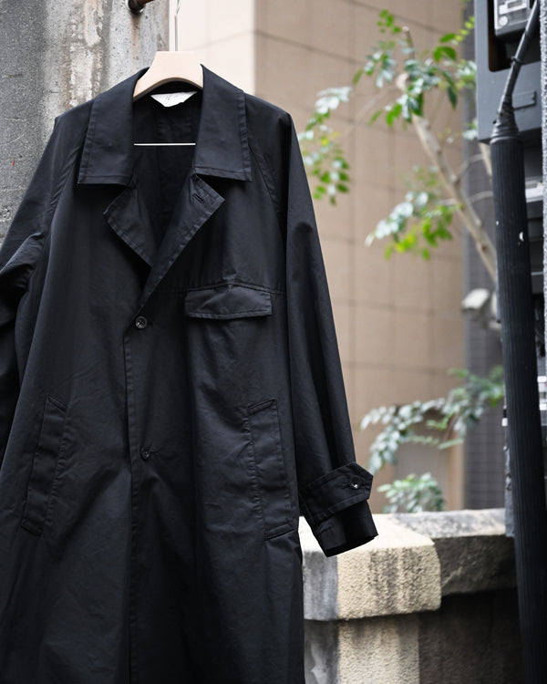 SINGLE BREASTED COLLAR COAT, black