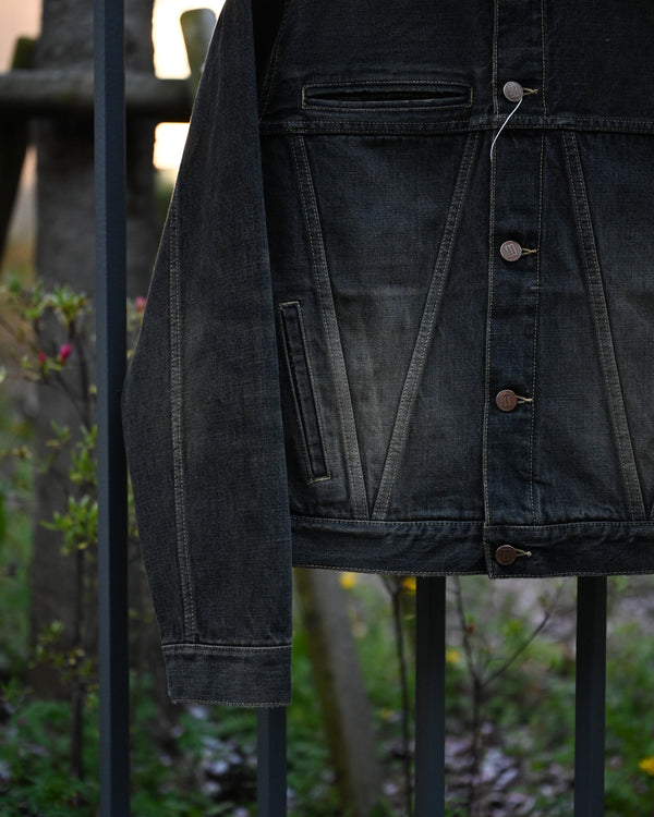 coffee black denim jacket, dstryd