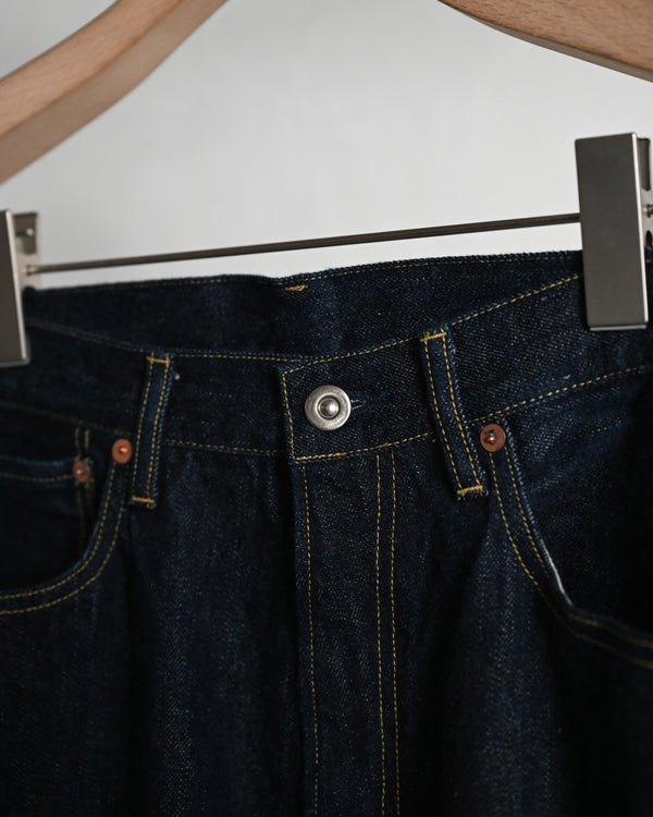 5POCKT BAGGY PANTS, raw denim, indigo