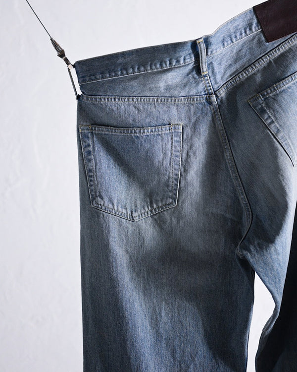 DENIM STRAIGHT PANTS, FADE INDIGO-YOKO SAKAMOTO-COELACANTH