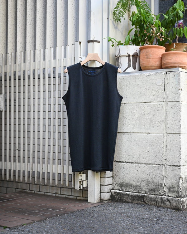 BACK CREPE JERSEY / SLEEVELESS
