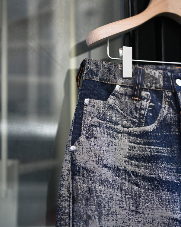 x-ray jacquard denim trouser