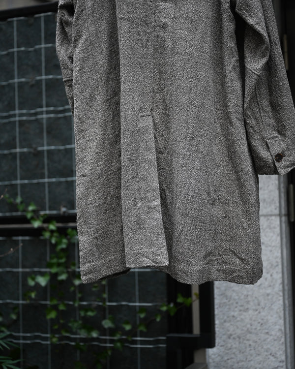 LONG COOK JACKET, special twisted yarn fabrics