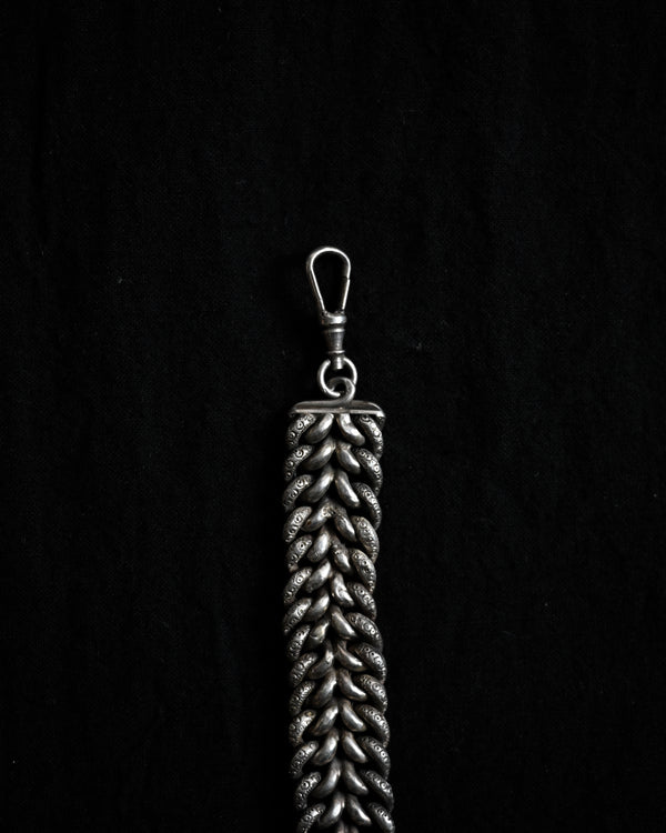 1900 - 1920's Silver Chain Charm with Deer Tooth, DA001