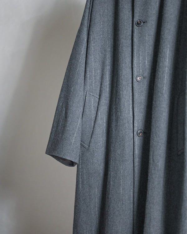 KASURI OVER COAT, GRAY-YOKO SAKAMOTO-COELACANTH