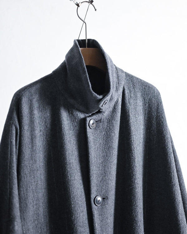 KASURI OVER COAT, GRAY-YOKO SAKAMOTO-COELACANTH