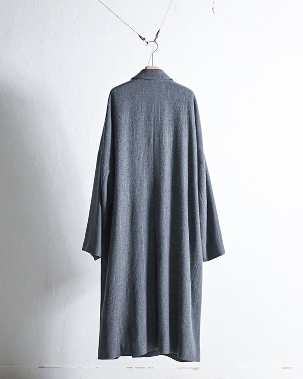 KASURI OVER COAT, GRAY-YOKO SAKAMOTO-COELACANTH