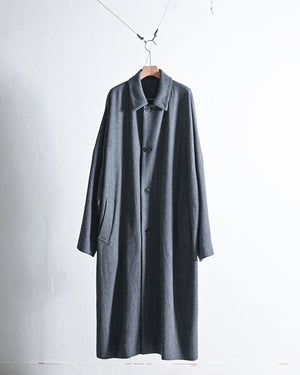 KASURI OVER COAT, GRAY-YOKO SAKAMOTO-COELACANTH